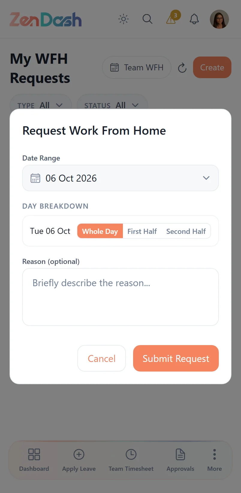 Work From Home on mobile