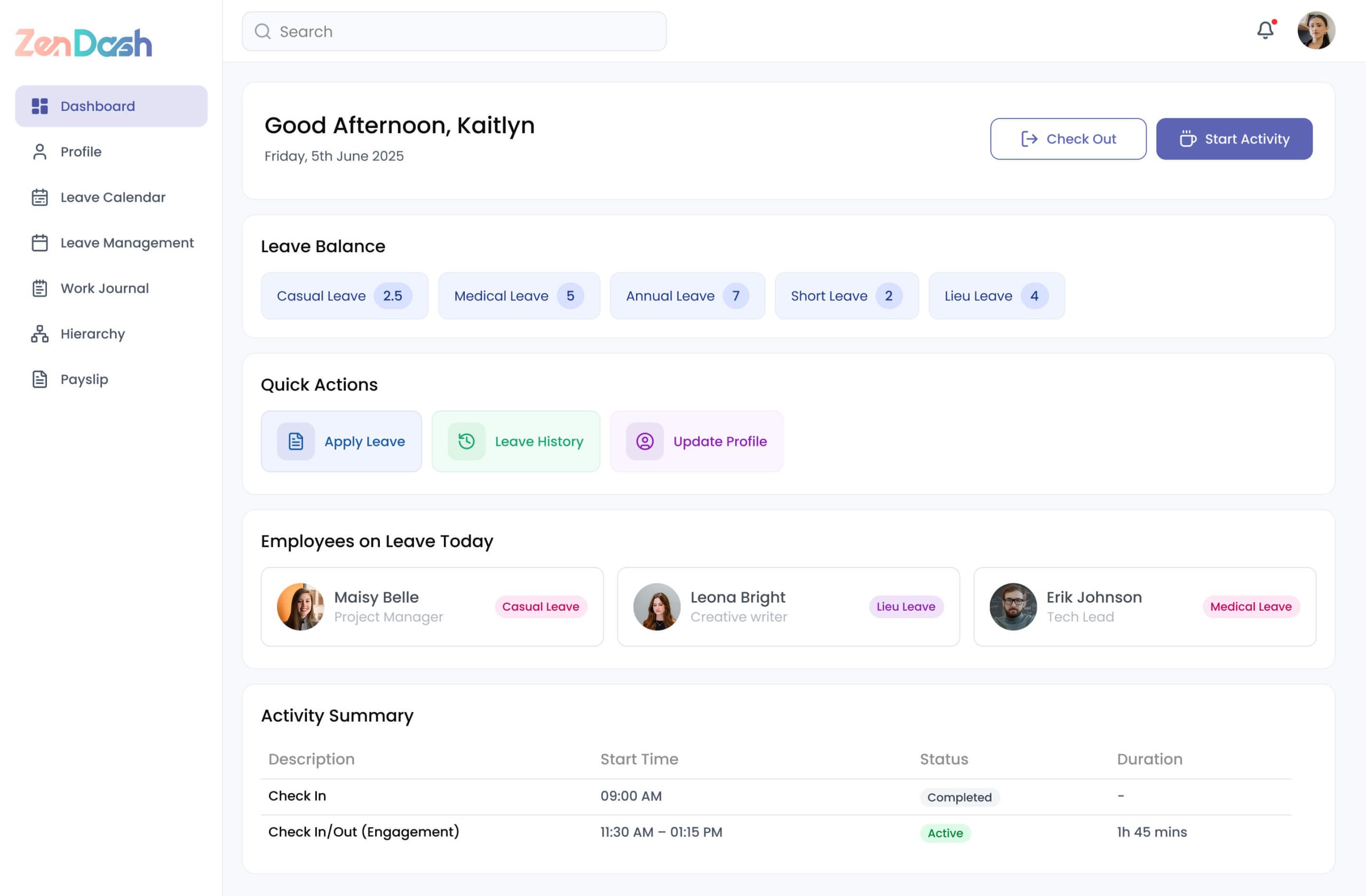 ZenDash Dashboard